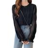 DayaEmmoTQ Chiffon Elegant Crew Long Loose Solid Winter Women's Blouse, Sheer, Lined, Pullover, Neck, Sleeves, Ruffles, Fit, Stylish, Slimming, Color,