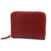 Кошелек двойного сложения с круглой застежкой-молнией из натуральной кожи Mariette Red для женщин AL-7002-32