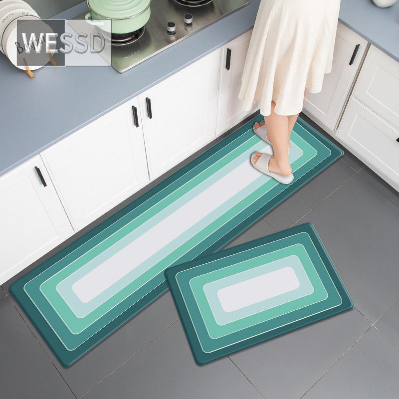 Кухонный коврик и коврик с градиентной геометрией, нескользящий 1 шт./1 комплект, коврик для ванной в скандинавском стиле, впитывающий мягкий напольный коврик для спальни для девочек