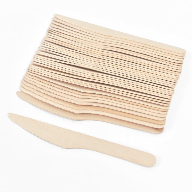 Disposable Wooden Spoon Fork Knife Cutlery Set Rustic Wedding Birthday Party Tableware Decoration Supplies Dessert Cake Scoop