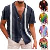 Рубашка с коротким рукавом, мужская повседневная рубашка с коротким рукавом, свободная рубашка с карманом