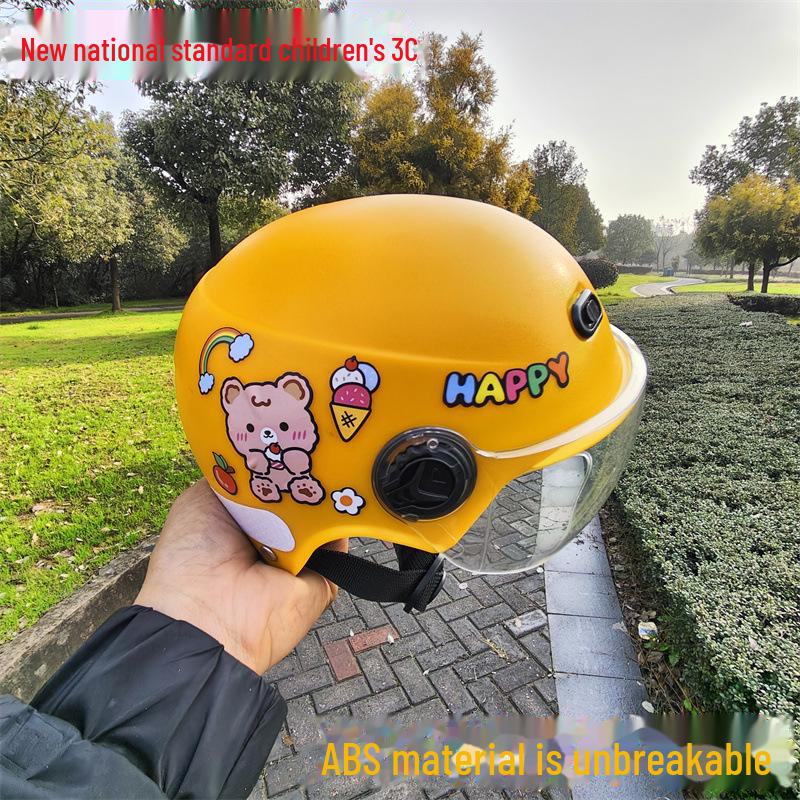 Регулируемый детский электрический мотоциклетный шлем для мальчиков и девочек - Защита от солнца