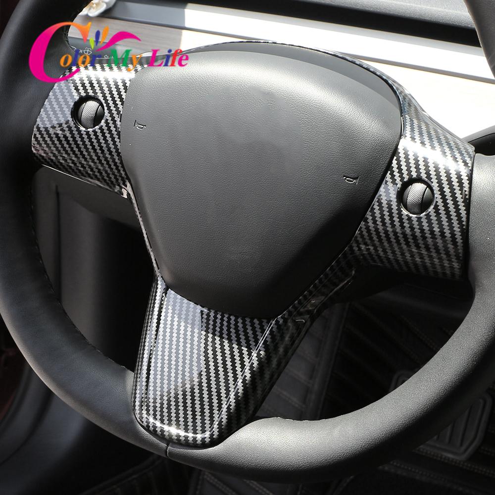 Аксессуары для Tesla Model 3 2016-2022 Model Y -2023 Накладка на панель рулевого колеса Блестки Внутренняя декоративная накладка
