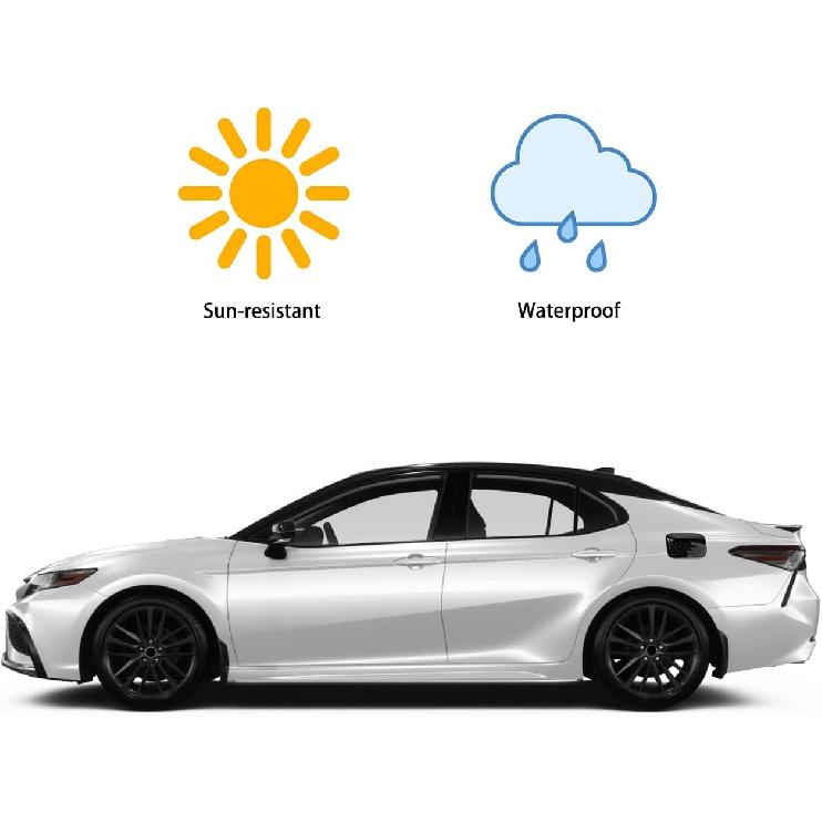 CKE For 8Th Gen Camry Compatible With Toyota Camry 2024 2018 Accessories Car Fuel Tank Cover Trim Oil Gas Cap Exterior Decoration Sticker