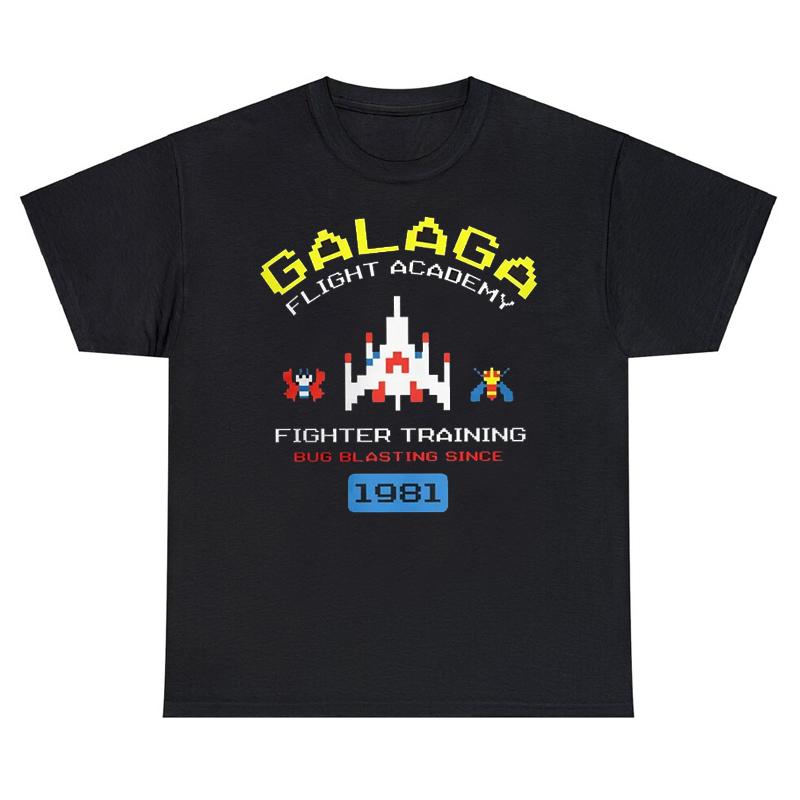 Arcade Galaga Video Game Retro Vintage 80s Invader Space Gaming Alien T shirt For Unisex Cool Vintage Cotton Gift Idea Clothes