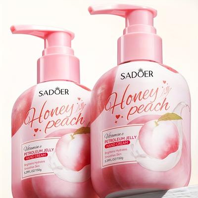 Крем для рук с персиком, 150 г, богатый глицерином, эссенцией персика и гиалуроновой кислотой, увлажняющий и нежирный питательный крем для рук