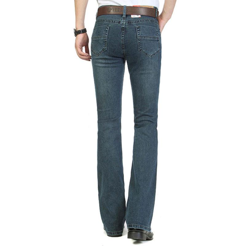 Джинсы мужские Мужские расклешенные брюки свободного покроя с высокой талией Мужские дизайнерские классические джинсовые джинсы