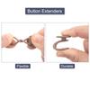 16pcs Button Extenders for Jeans Flexible Pants Button Extender Pants Waistband No Sew Instant Extension Button 33/43mm 4 Colors