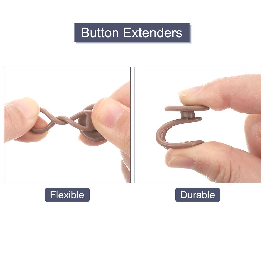 16pcs Button Extenders for Jeans Flexible Pants Button Extender Pants Waistband No Sew Instant Extension Button 33/43mm 4 Colors