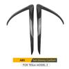 Накладка на переднюю противотуманную фару для Tesla Model 3, аксессуары, накладка на бампер, ветровой нож, отделка из углеродного волокна ABS, спойлер для бровей