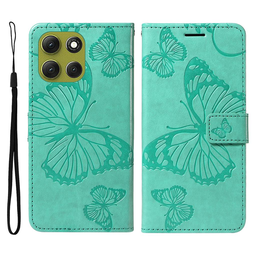 For Motorola Moto G86 5G/G86 Power 5G Wallet Case Floral Butterfly Imprinted Leather Phone Cover Stand