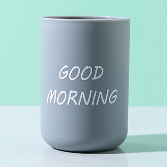 Креативная чашка «Доброе утро», чашка для мытья, бытовая чашка для чистки зубов, однотонная пластиковая утолщенная чашка, чашка для зубной щетки для пары