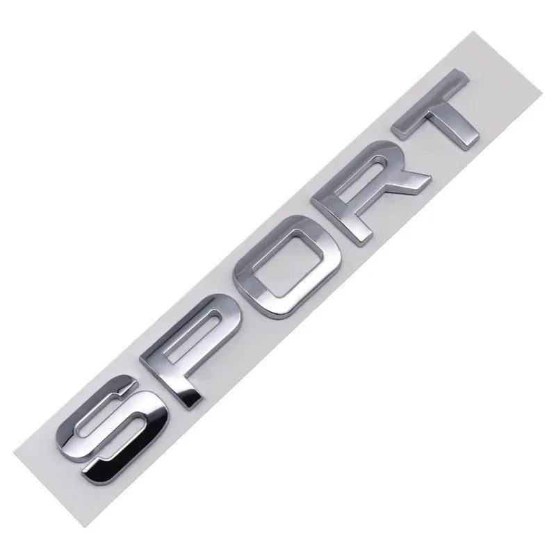 3D ABS SPORT Letters Emblem Car Rear Trunk Badge For Land Rover Discovery Evoque Range Rover L494 L320 Sport Sticker Accessories SA1