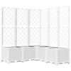 VidaXL Planter with Trellis White 120x120x136 Cm PP 153288