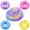 4PcsMud Toy Round Entertainment Sensory Universal Squeeze Colored Clay Doughnut Candy Kid Gift