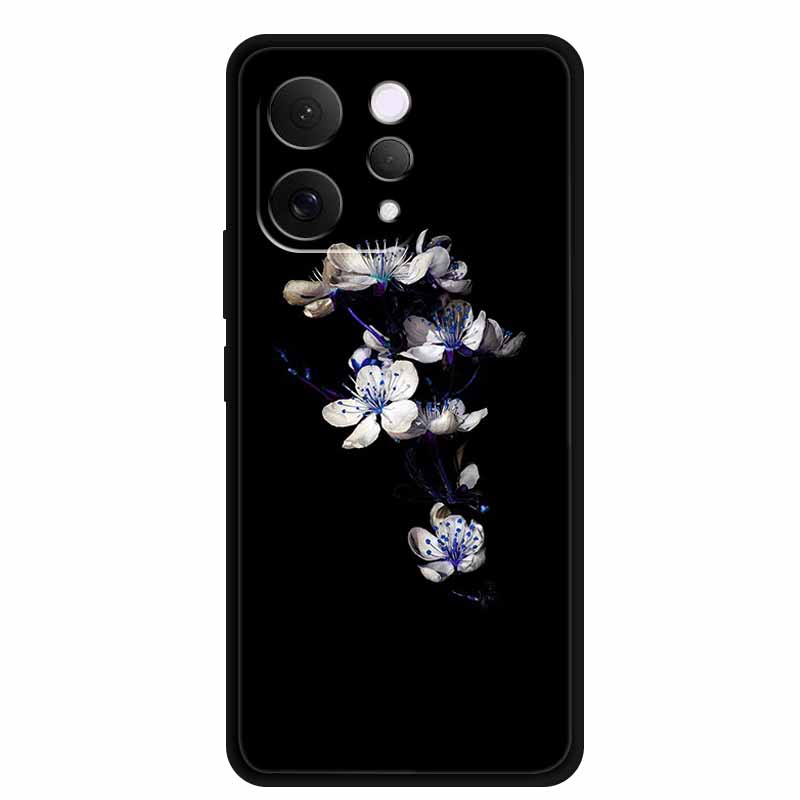 Coque For Vivo S50 V2528A Case 6.59" Black Silicone Case Cartoon Cat Shockproof Soft Back Cover For Vivo S50 5G 2025 Phone Case