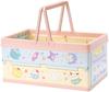 Skater Foldable Storage Toy Box with Stackable Sanrio Funyumaru Box, Handle, Basket, Design, 38x25x19.5cm (BWOT13-A)