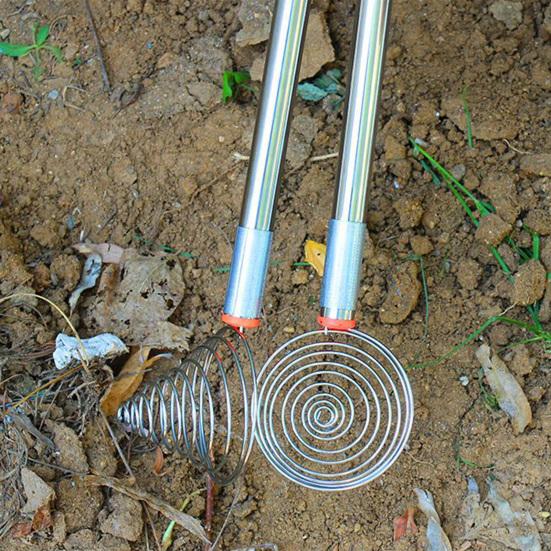 Сборщик орехов из нержавеющей стали, арахисовый сборщик 107 см/42,13 дюйма, гибкий захват для яиц, многофункциональный фермерский садовый инструмент для сбора картофеля, скорлупы