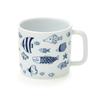 Natural69 Cocomarine Mug with School of Fish Natural69 Hasami Ware Dishware Cocomarine Mug with Sea Microwave and Dishwasher Made In Stylish and