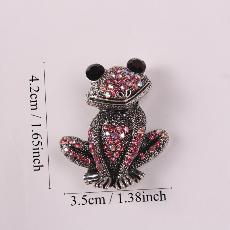 Брошь в виде лягушки с бриллиантами, модная брошь в виде животного в винтажном стиле