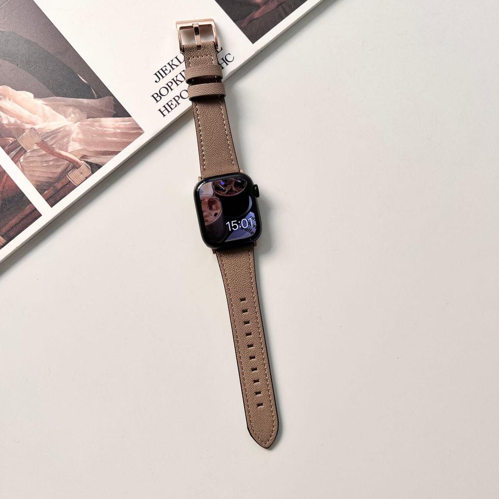Мягкий ремешок из кожи ягненка с узором "лисички" для Apple Watch iWatch SE/11/10/9/8/7/6/5/4 - Осенне-зимняя коллекция