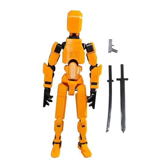 3D Printed Multi-jointed Robot Action Figure with Weapon Robot Model Movable Joint Figurine Desktop Decoration Ornament