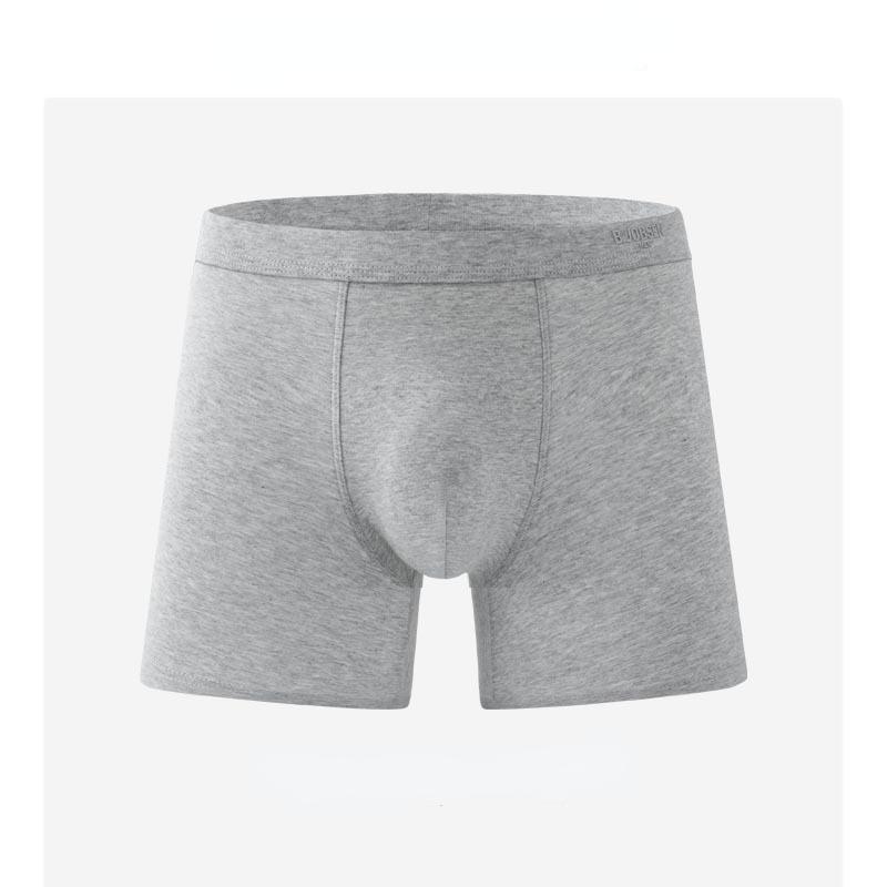 Мужские хлопковые трусы-боксеры, противоизносные штанины, беговые, быстросохнущие, антибактериальные, удлиненные, противоизносные трусы-боксеры с промежностью