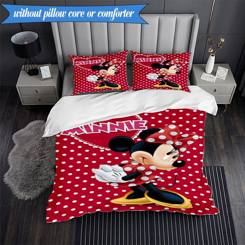 Mouse Couple 3pcs K-pop music group Bedding set,Ideal for Bedroom, Dormitory,Including Duvet Cover And 2pcs Pillowcases,Fan gifts