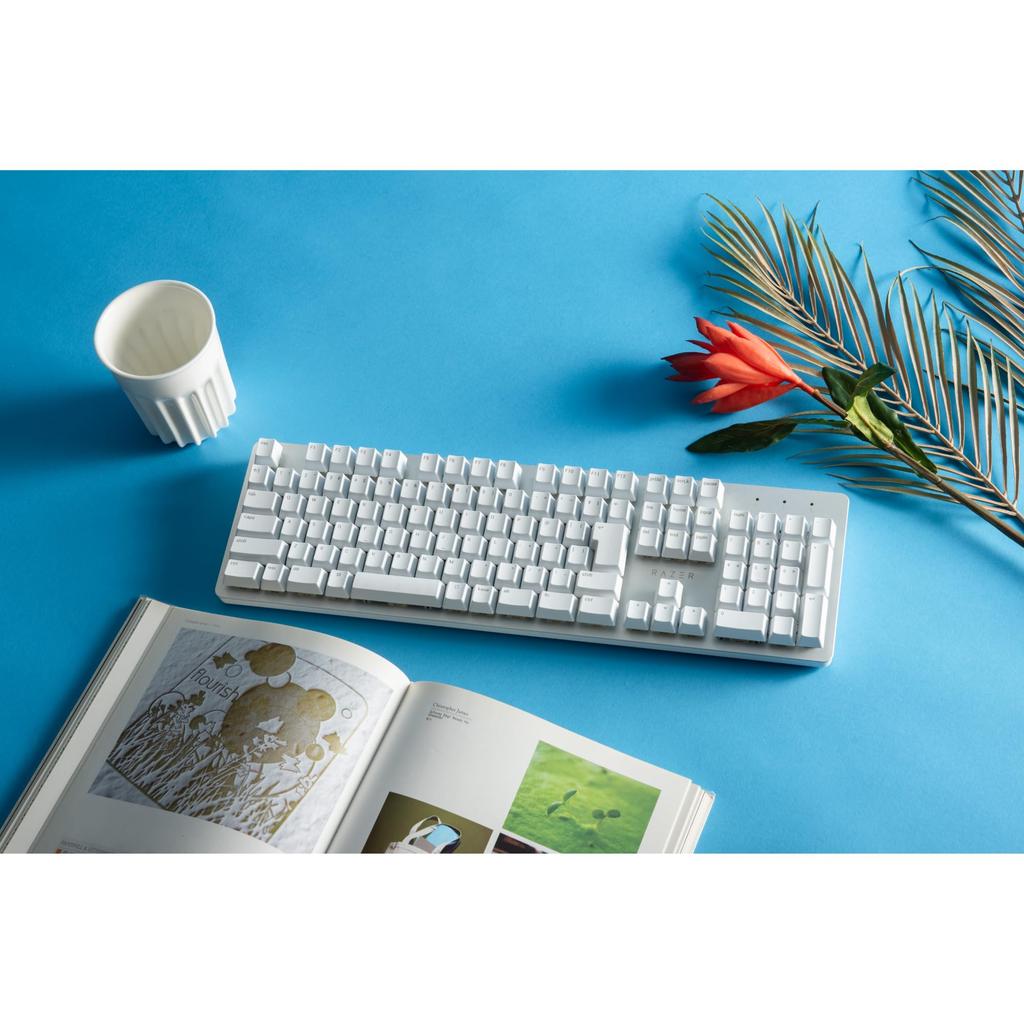 GRAPHT Designer Keycaps Keycap Set 158 Keys PBT Sublimation Printing Keycaps for Cherry MX [Matte White]