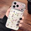 Чехол Hello Kitty Цветочный с полным покрытием для телефона Apple 17 Pro Max с серебристой рамкой и корпусом Corning