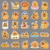 50 New Capybar Cartoon Stickers Personalized Cute Animal Kapibala Decorative Stationery Glue Stickers