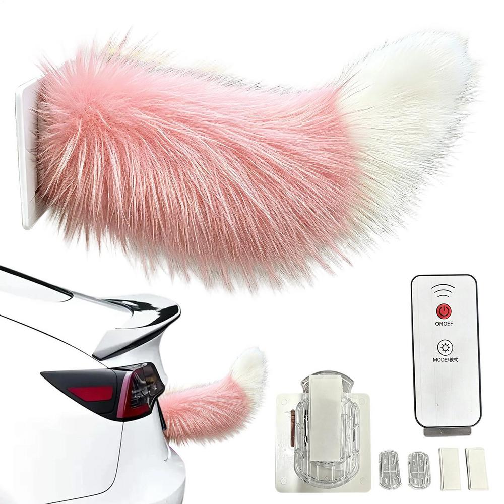 Moving Tail Cute Remote Control Rechargeable Decor Car Exterior Ornaments for RV Travel Rear Trucks Motorcycle Home Vehicles