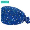 Soft Scrub Cap for Female Male Cartoon Bones Orthopedics Ossature Printing Clinic Nurse Hat Hospital Operating Room Surgery Caps