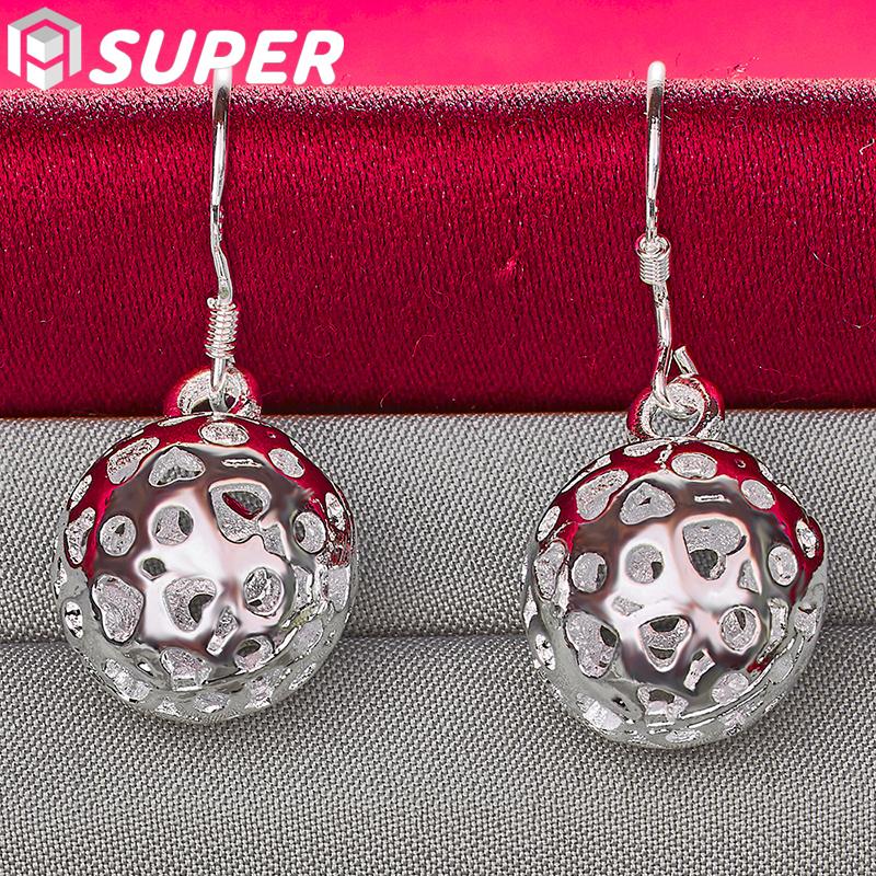 Ювелирные изделия из стерлингового серебра 925 пробы с полыми шариками в виде сердца в форме сердца