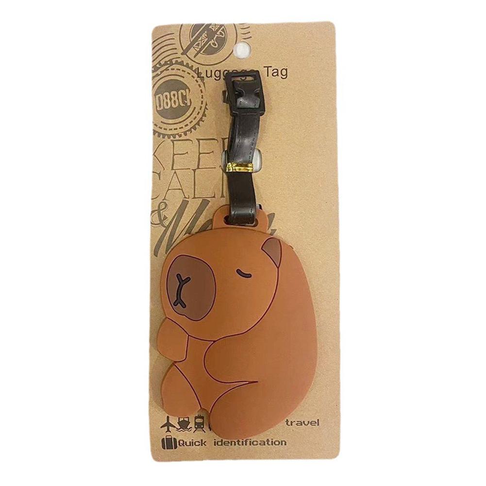 Подвеска на багажную бирку Акула Кот Капибара мультяшная Милая багажная бирка мультяшный чемодан идентификатор адрес держатель посадка багажа портативная подвеска