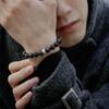 Золотой обсидиан руны гравировка бусины браслет подарок для мужчин [AWNL] Мужской - (15-16см)