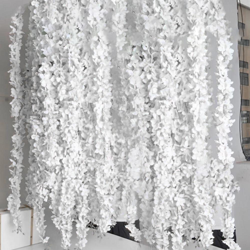 20Pcs Artificial Flowers Hanging Garland Vine Rattan Fake Flower String Silk Wisteria For Home Wedding Party Decoration 1M