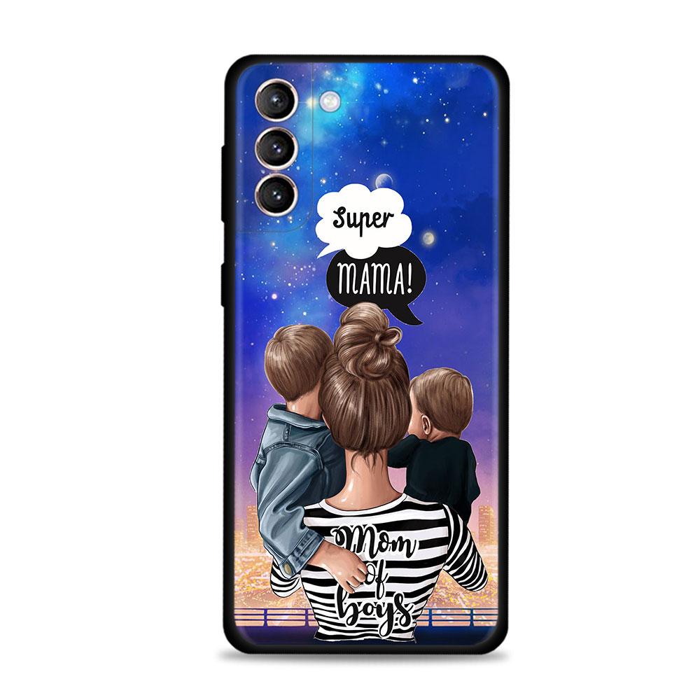 Чехол Super Mom для маленьких девочек и мальчиков для Samsung Galaxy S22 S21 S20 Ultra FE S22 S21 S20 S10 S9 S8 Plus 4G 5G S10e S7 Edge TPU Coque