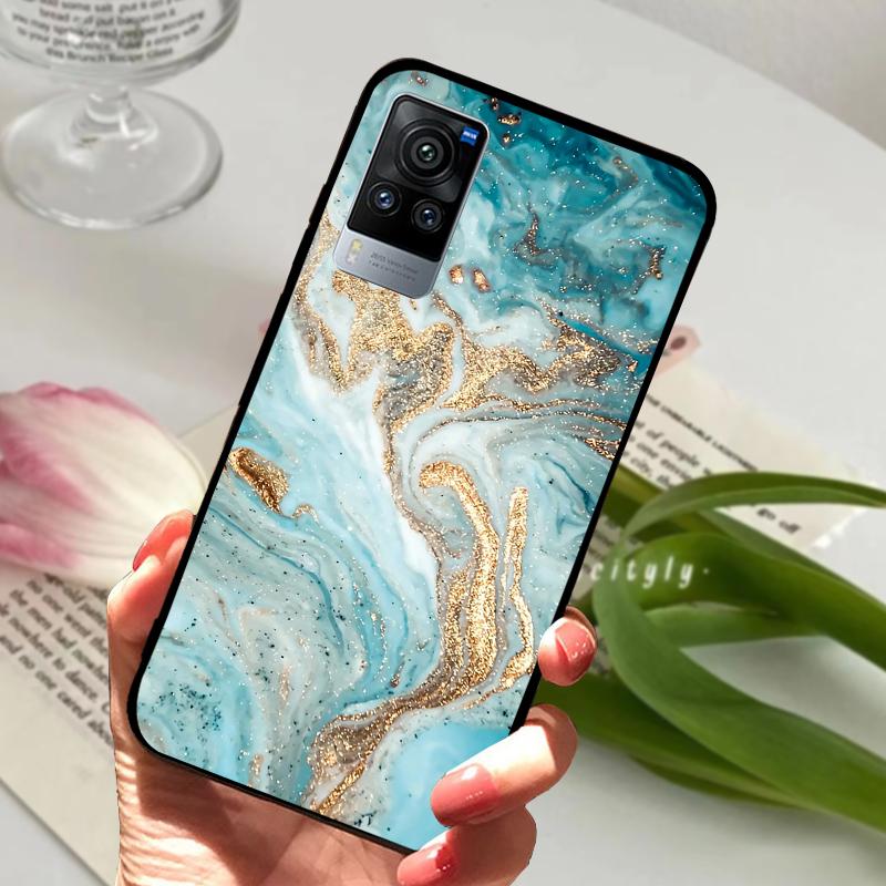Чехол для VIVO X60 Pro 5G V2046 V2047A Мультяшный Милый Матовый Силиконовый ТПУ Мягкий Чехол для Телефона Для Vivo X60 X 60 Ударопрочный Coque Бампер