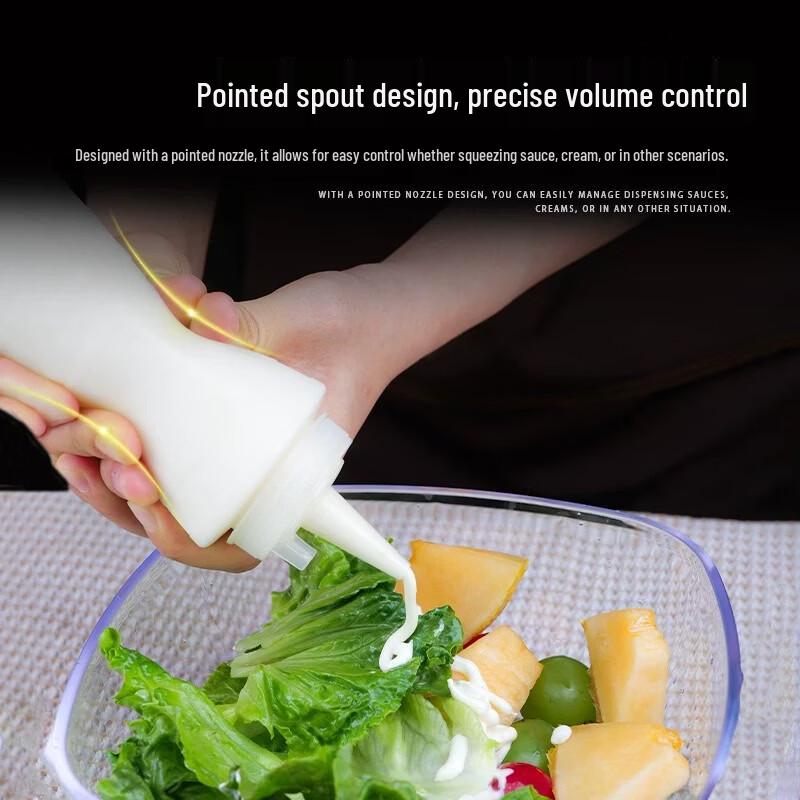 Food Grade Plastic Squeeze Sauce Bottles with Pointed Tip