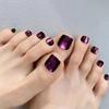 Short Length Fake Toenails Square Head Press On Nails Fashion Foot Nail Tips Women