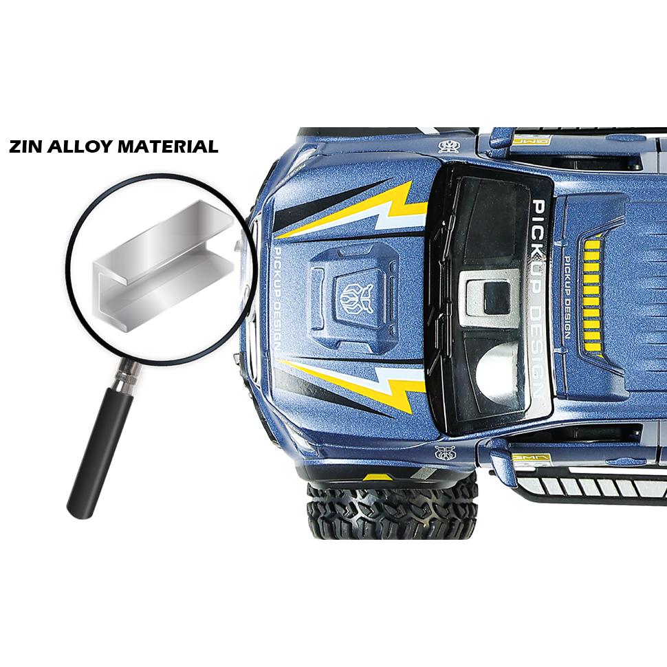 Масштаб 1/24 X-класса 6x6 внедорожные литые металлические модели автомобилей, пикапы-монстры, игрушечная переоборудованная модель автомобиля со звуком и светом для детей от 3 лет и старше