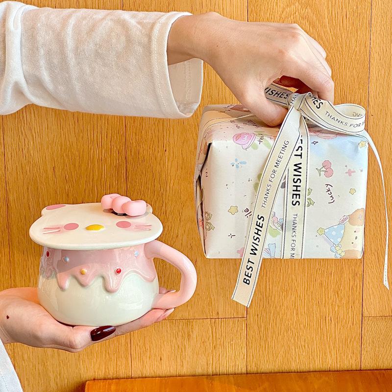 Подарок на день рождения, который девушки дарят подругам, кошачьи стаканы для воды, практичные керамические кружки высокой ценности с подарками, подарочная коробка