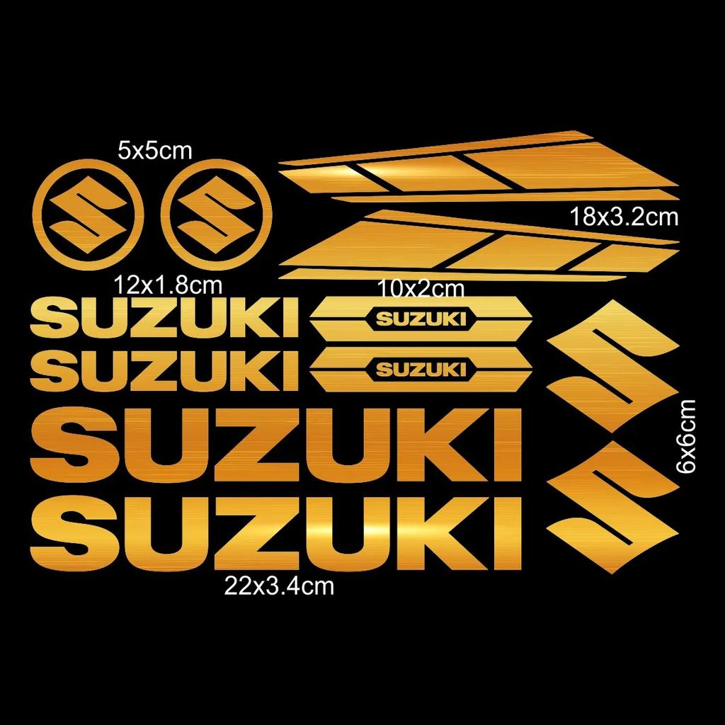 TLIN5 для мотоцикла Suzuki Декоративная наклейка Логотип с английской буквой Водонепроницаемая светоотражающая наклейка Набор логотипов на бак Эмблема на шлем Виниловый комплект