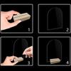 10Pcs Acrylic Wedding Table Number Sign DIY Blank Clear Display Signs with Wooden Base for Wedding Party Event Table Decoration