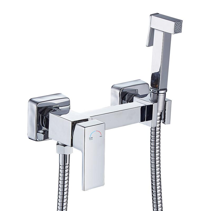 Биде BAKALA квадратный латунный хромированный биде унитаз смеситель для душа портативный распылитель набор кран для горячей и холодной воды гигиенический душ