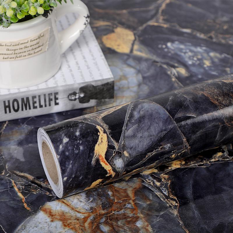 ПВХ Галька Мраморные Обои Ванная Комната Водонепроницаемые Наклейки для Плитки Кухонная Столешница Подоконник Рабочий стол Самоклеящаяся Бытовая Пленка