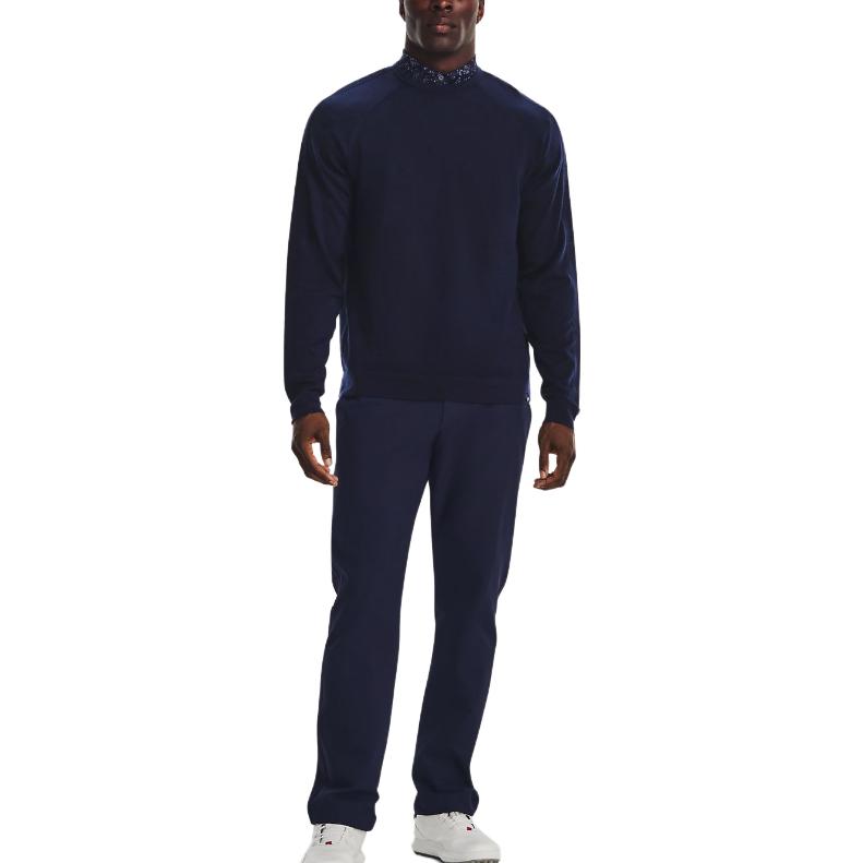 Under Armour Однотонный свитер с круглым вырезом, мужские топы, темно-синий 1373684-410
