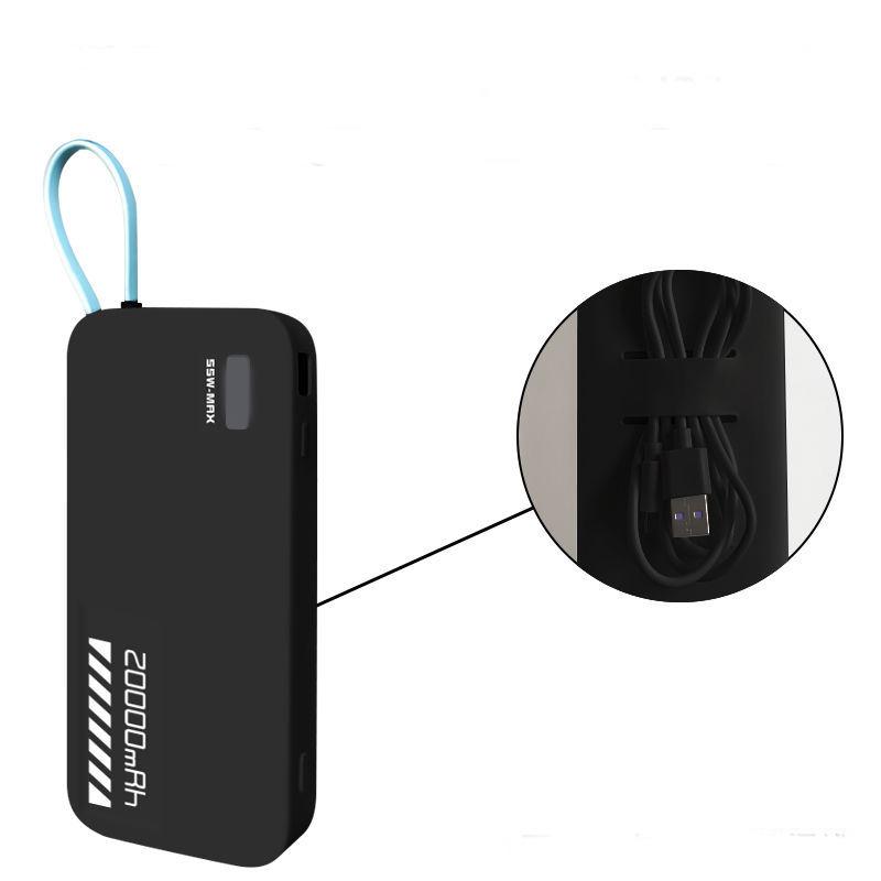 Ударопрочный силиконовый чехол для CUKTECH CP25 20000 мАч 55 Вт Power Bank Пылезащитный защитный чехол для Power Bank Со встроенным хранилищем для кабеля