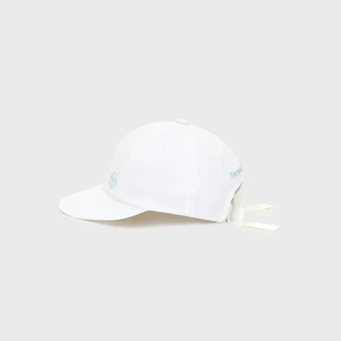Широкая кепка-бейсболка с лентой-шаром W Resort (WHITE)
